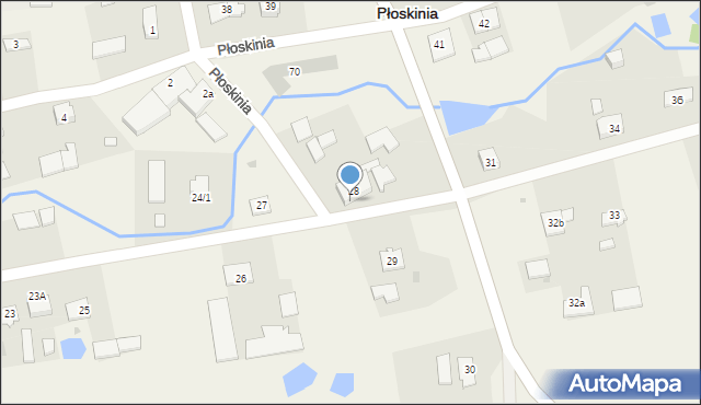 Płoskinia, Płoskinia, 28A, mapa Płoskinia