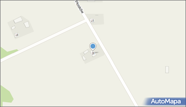 Płosków, Płosków, 16, mapa Płosków