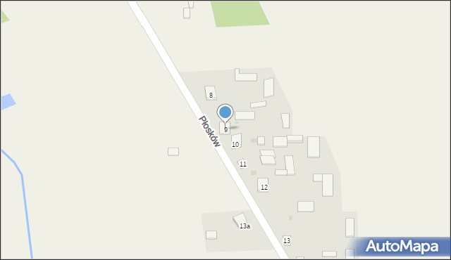 Płosków, Płosków, 9, mapa Płosków