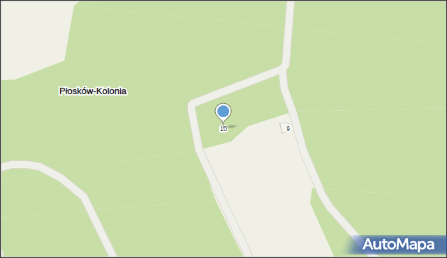 Płosków-Kolonia, Płosków-Kolonia, 10, mapa Płosków-Kolonia