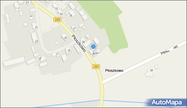 Płoszkowo, Płoszkowo, 39, mapa Płoszkowo