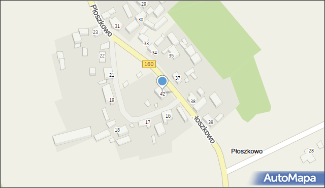 Płoszkowo, Płoszkowo, 42, mapa Płoszkowo