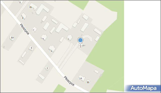 Płoszyce, Płoszyce, 1, mapa Płoszyce