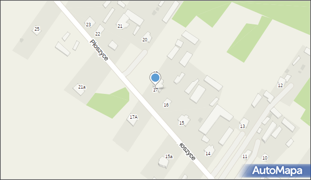 Płoszyce, Płoszyce, 17, mapa Płoszyce