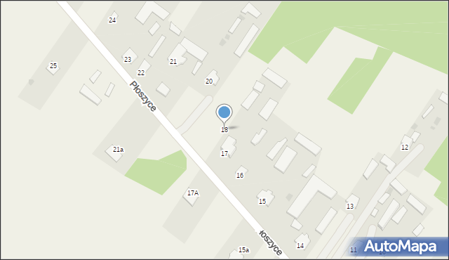 Płoszyce, Płoszyce, 18, mapa Płoszyce