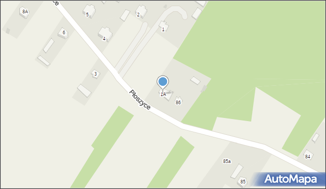 Płoszyce, Płoszyce, 1A, mapa Płoszyce