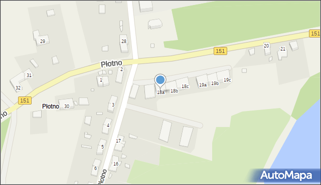 Płotno, Płotno, 18a, mapa Płotno