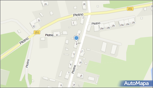 Płotno, Płotno, 4, mapa Płotno