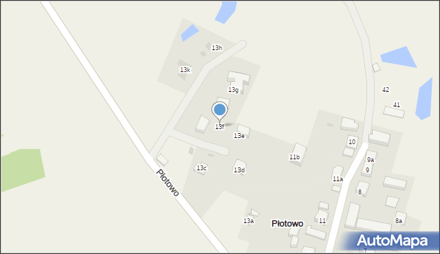 Płotowo, Płotowo, 13f, mapa Płotowo