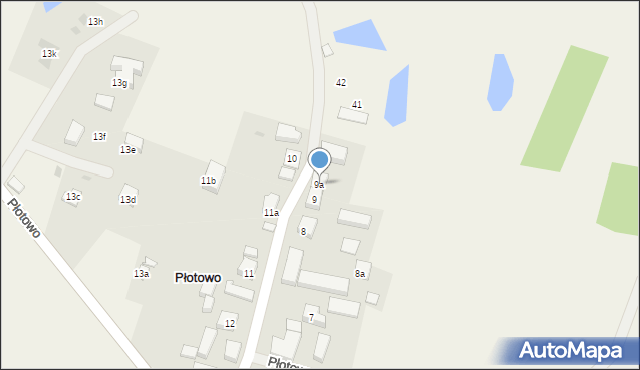 Płotowo, Płotowo, 9a, mapa Płotowo
