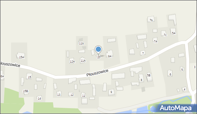 Płouszowice, Płouszowice, 10, mapa Płouszowice