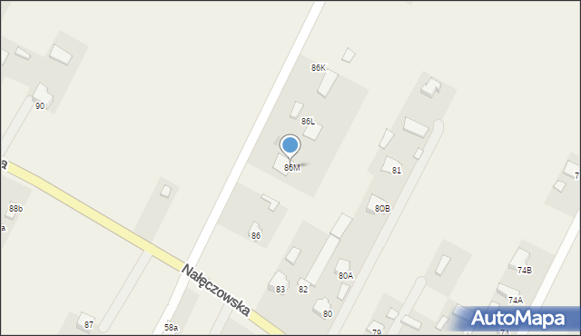 Płouszowice-Kolonia, Płouszowice-Kolonia, 86M, mapa Płouszowice-Kolonia