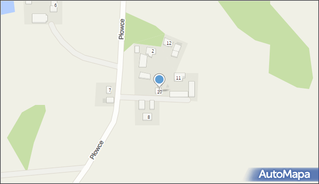 Płowce, Płowce, 10, mapa Płowce