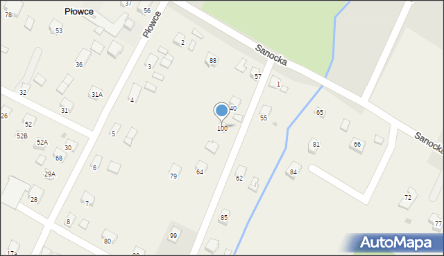 Płowce, Płowce, 100, mapa Płowce
