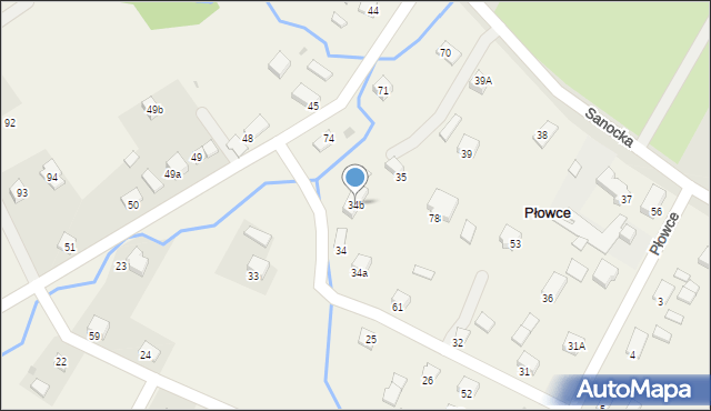 Płowce, Płowce, 34b, mapa Płowce