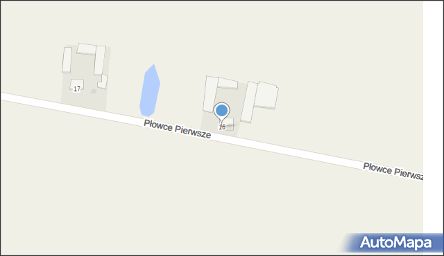 Płowce, Płowce Pierwsze, 16, mapa Płowce