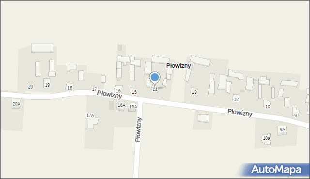 Płowizny, Płowizny, 14, mapa Płowizny