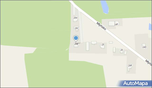 Płozy, Płozy, 26B, mapa Płozy