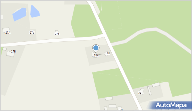 Płozy, Płozy, 28A, mapa Płozy