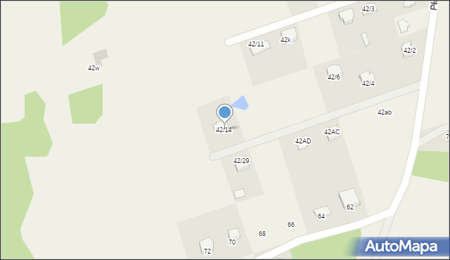 Płozy, Płozy, 42/14, mapa Płozy