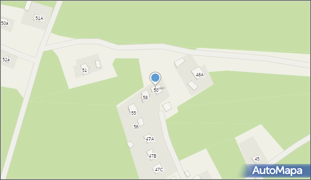 Płozy, Płozy, 50, mapa Płozy