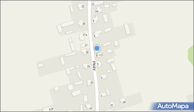 Płozy, Płozy, 6, mapa Płozy