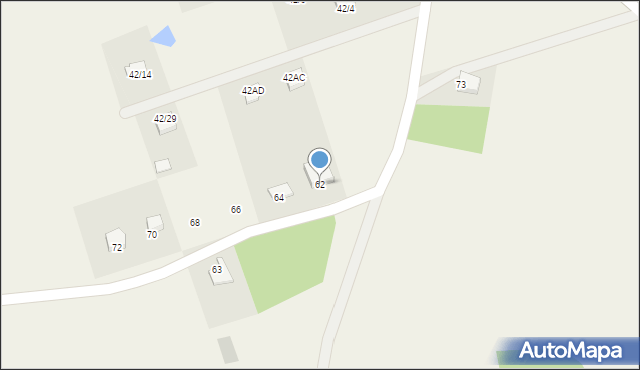 Płozy, Płozy, 62, mapa Płozy