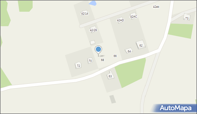 Płozy, Płozy, 69, mapa Płozy
