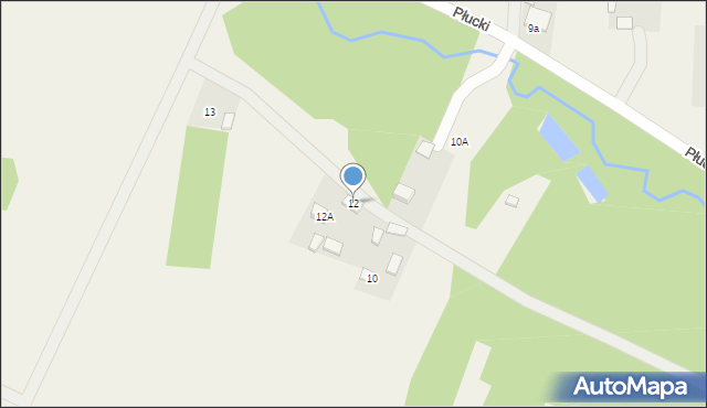 Płucki, Płucki, 12, mapa Płucki