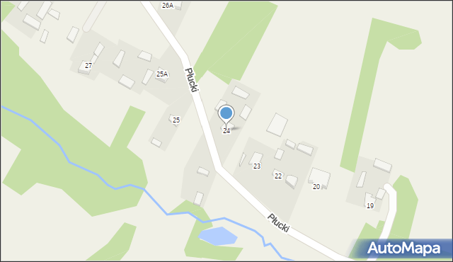 Płucki, Płucki, 24, mapa Płucki