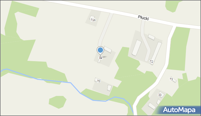 Płucki, Płucki, 34, mapa Płucki