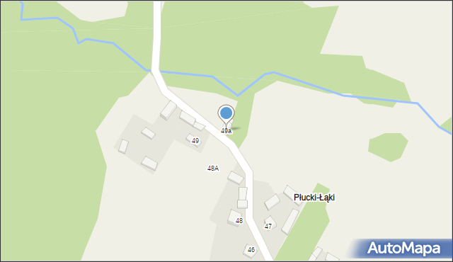Płucki, Płucki, 49a, mapa Płucki