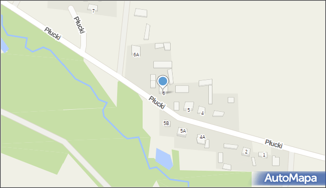 Płucki, Płucki, 6, mapa Płucki