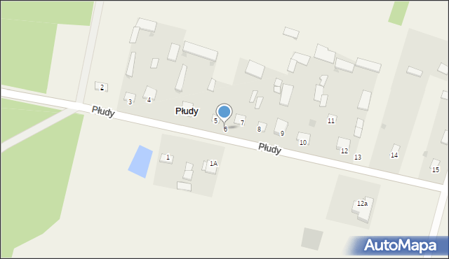 Płudy, Płudy, 6, mapa Płudy
