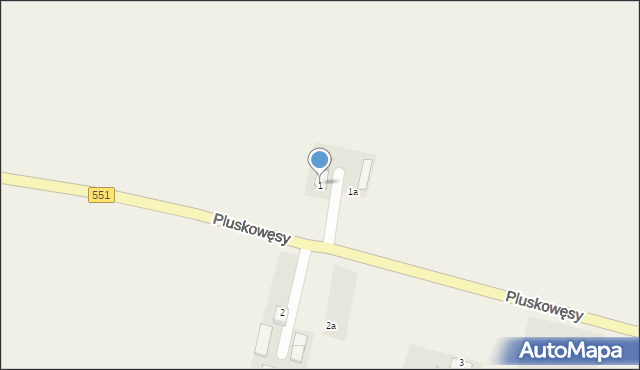 Pluskowęsy, Pluskowęsy, 1, mapa Pluskowęsy