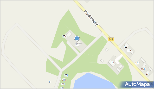 Pluskowęsy, Pluskowęsy, 25, mapa Pluskowęsy