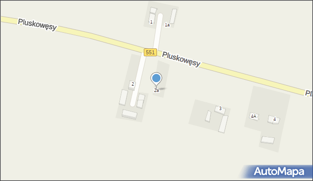 Pluskowęsy, Pluskowęsy, 2a, mapa Pluskowęsy