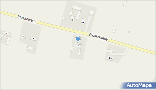 Pluskowęsy, Pluskowęsy, 5, mapa Pluskowęsy