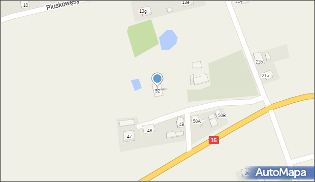 Pluskowęsy, Pluskowęsy, 52, mapa Pluskowęsy