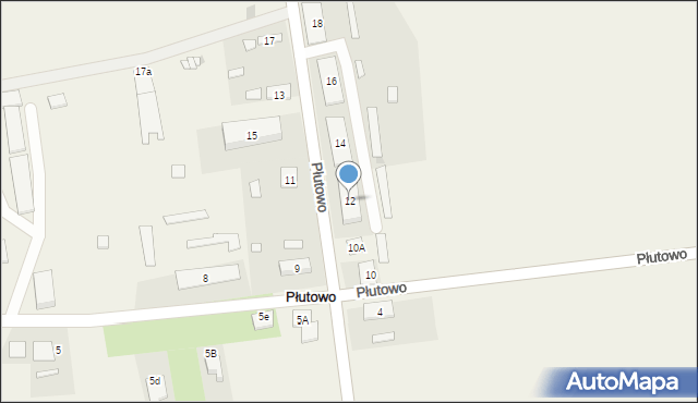 Płutowo, Płutowo, 12, mapa Płutowo