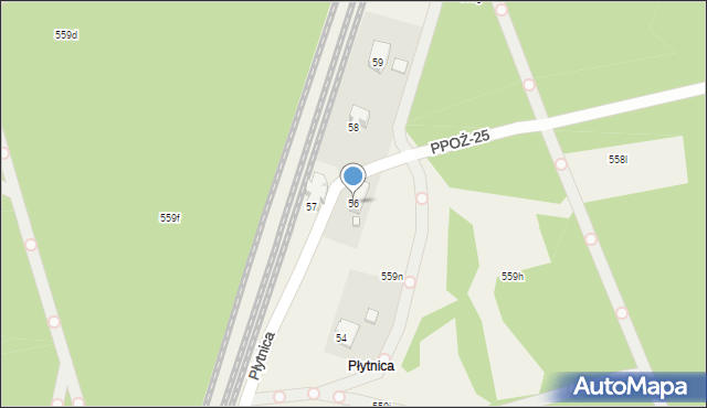 Płytnica, Płytnica, 56, mapa Płytnica