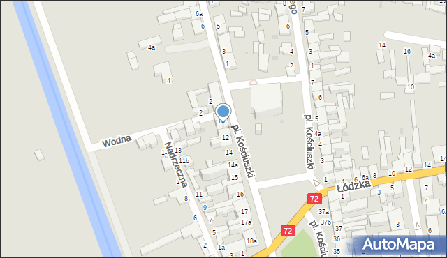 Poddębice, Plac Kościuszki Tadeusza, gen., 11, mapa Poddębice