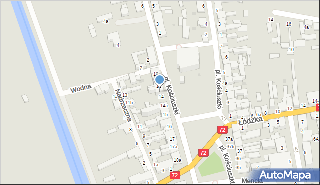 Poddębice, Plac Kościuszki Tadeusza, gen., 13, mapa Poddębice