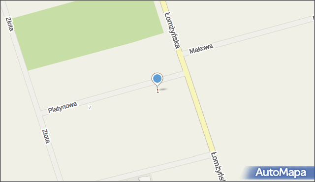 Podgórze, Platynowa, 1, mapa Podgórze