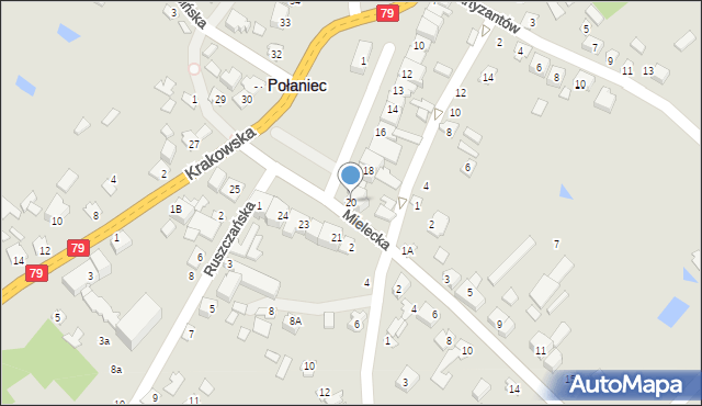 Połaniec, Plac Uniwersału Połanieckiego, 20, mapa Połaniec