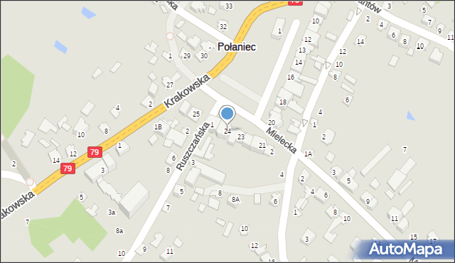 Połaniec, Plac Uniwersału Połanieckiego, 24, mapa Połaniec