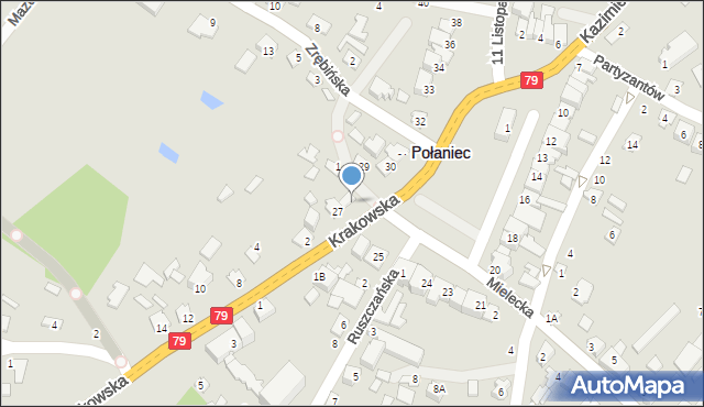 Połaniec, Plac Uniwersału Połanieckiego, 28, mapa Połaniec