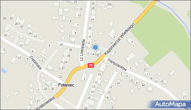 Połaniec, Plac Uniwersału Połanieckiego, 5, mapa Połaniec