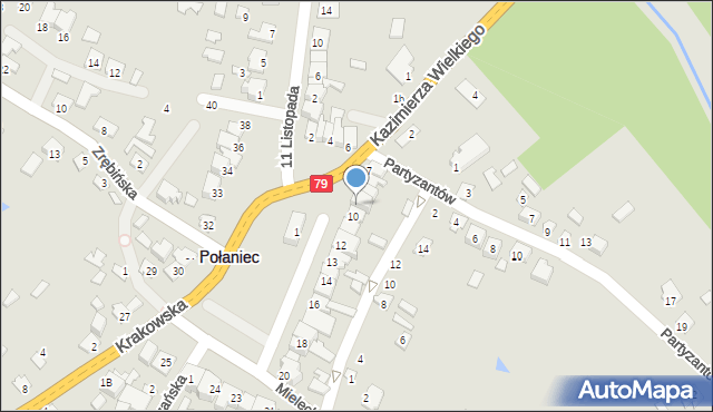 Połaniec, Plac Uniwersału Połanieckiego, 9, mapa Połaniec