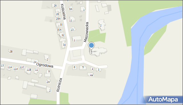 Pomiechowo, Plac św. Anny, 2, mapa Pomiechowo